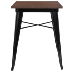 Flash Furniture 23.5" Square Metal Indoor Table With Rustic Wood Top -Chic Furniture Store GUEST 36f57cbd 483d 468b 8ec4 cd9e1b95b13c