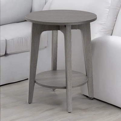 LEDREM Round End Table Farmhouse Small Side Table Living Room Corner Table Drink Table 9 LEDREM Round End Table Farmhouse Small Side Table Living Room Corner Table Drink Table - Image 9