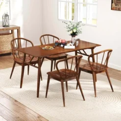 Costway Wooden Dining Chair Set Of 2/4 With High Spindle Back Rubber Wood Legs Wide Seat 13 Costway Wooden Dining Chair Set Of 2/4 With High Spindle Back Rubber Wood Legs Wide Seat -Chic Furniture Store GUEST 3ae685dd f780 4e47 a5d3 518fc310e198