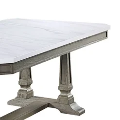 71" Zumala Dining Table Marble/Weathered Oak Finish - Acme Furniture -Chic Furniture Store GUEST 3b096d69 ed28 4075 ac28 9b6c014aaf3e