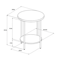 Wood And Metal Round End Table - Room Essentials™ 8 Wood And Metal Round End Table - Room Essentials™ -Chic Furniture Store GUEST 3b0a8f5b 71c3 483e 99d5 ee523c908f0c