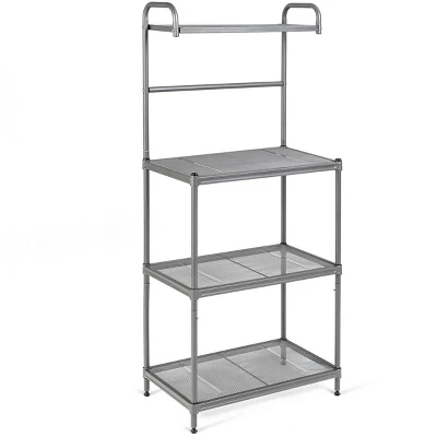 Costway 4-Tier Baker's Rack Microwave Oven Stand Shelves Kitchen Storage Rack Organizer 9 Costway 4-Tier Baker's Rack Microwave Oven Stand Shelves Kitchen Storage Rack Organizer - Image 9