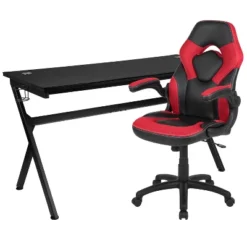 Flash Furniture Gaming Desk And Racing Chair Set With Cup Holder, Headphone Hook And Removable Mouse Pad Top - 2 Wire Management Holes 27 Flash Furniture Gaming Desk And Racing Chair Set With Cup Holder, Headphone Hook And Removable Mouse Pad Top - 2 Wire Management Holes -Chic Furniture Store GUEST 3f352294 6895 4e31 b2e0 61ec94b05d8d