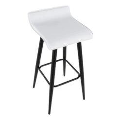 Set Of 2 Ale Faux Leather/Steel Barstools Black/White - LumiSource -Chic Furniture Store GUEST 418b9448 d470 4e40 9ddf 1715d4b64a2b