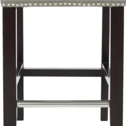 Thompson 23.9" Counter Stool W/ Silver Nail Heads - Safavieh -Chic Furniture Store GUEST 424de3d9 c391 4375 80b5 e69e3f819257