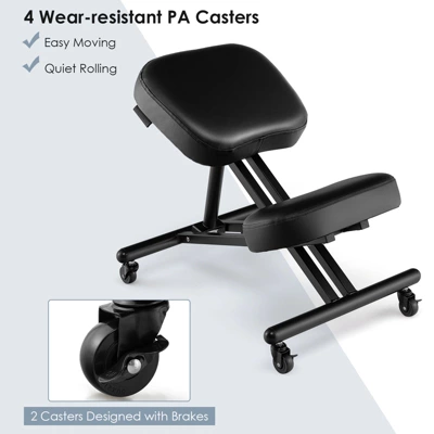 Costway Ergonomic Kneeling Chair Adjustable Stool Memory Foam Angled Seat 9 Costway Ergonomic Kneeling Chair Adjustable Stool Memory Foam Angled Seat - Image 9