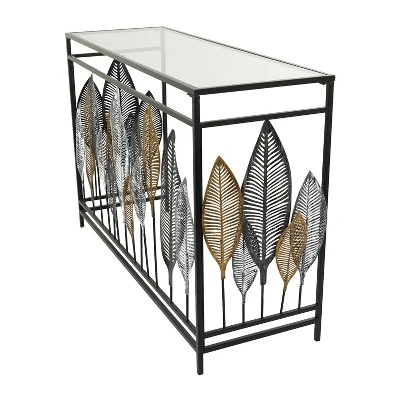 30" X 44" Contemporary Metal Console Table - Olivia & May 1 30" X 44" Contemporary Metal Console Table - Olivia & May