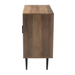 Carter Wood And Metal 2 Door Sideboard Dining Cabinet Walnut Brown/Black - Baxton Studio -Chic Furniture Store GUEST 4331162f 36cd 48ba a447 a188e7258157