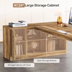 Tribesigns 72.8" L-Shaped Desk, Large Executive Desk With 47.24" Cabinet For Home Office 16 Tribesigns 72.8" L-Shaped Desk, Large Executive Desk With 47.24" Cabinet For Home Office -Chic Furniture Store GUEST 4492c83a 1061 4ab6 b264 966601c57462