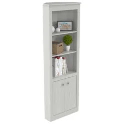 70.02" 2 Doors Corner Bookshelf Washed Oak - Inval 11 70.02" 2 Doors Corner Bookshelf Washed Oak - Inval -Chic Furniture Store GUEST 44d137c4 c92f 406a a4f8 befcb22e9bbd