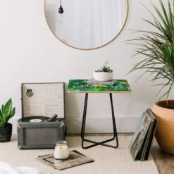 Square 83 Oranges Dense Forest Side Table Green/Black - Deny Designs -Chic Furniture Store GUEST 45111472 7c6d 4e4d 80a6 116893fdf221