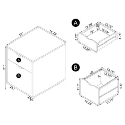 Noorvik 7 Drawer Writing Desk Set With 2 File Cabinets Dark Oak - Coaster -Chic Furniture Store GUEST 4563ab22 a03a 4ddd b2e7 4050ab36fdbc
