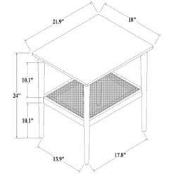 Wood & Cane Square Accent Side Table - Hearth & Hand™ With Magnolia -Chic Furniture Store GUEST 46b28839 eb42 4b32 a0f7 6d40fd6b5238