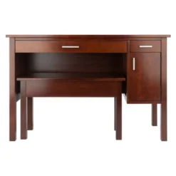 2pc Emmett Desk Set With Bench Walnut - Winsome -Chic Furniture Store GUEST 46f8ae32 48b0 45a1 af50 b8b47b9ce9f0