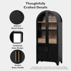 Bella Depot 71" Arched Kitchen Pantry Cabinet With Door Shelves Adjustable Shelves -Chic Furniture Store GUEST 472b2c25 e7e1 41bf 9f8f 262a76338180