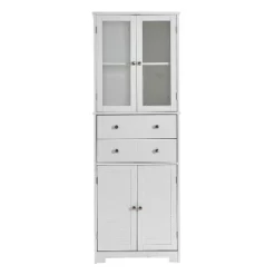 67" Tall Storage Cabinet, Freestanding Kitchen Pantry Cabinet With Glass Door & 2 Shelves & 2 Drawers 8 67" Tall Storage Cabinet, Freestanding Kitchen Pantry Cabinet With Glass Door & 2 Shelves & 2 Drawers -Chic Furniture Store GUEST 47367319 834c 47f5 b3a6 dcce05e7a55d