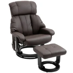 HOMCOM Recliner With Ottoman Footrest, Recliner Chair With Vibration Massage, Faux Leather And Swivel Wood Base For Living Room And Bedroom 14 HOMCOM Recliner With Ottoman Footrest, Recliner Chair With Vibration Massage, Faux Leather And Swivel Wood Base For Living Room And Bedroom -Chic Furniture Store GUEST 4762849b 78d8 4a6c aa19 49b845aecd24
