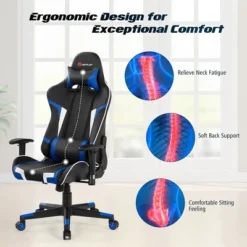 Costway X-Shaped Gaming Desk & Racing Style Massage Chair Set Home Office Black+White/Blue/Grey/Red 19 Costway X-Shaped Gaming Desk & Racing Style Massage Chair Set Home Office Black+White/Blue/Grey/Red -Chic Furniture Store GUEST 4773d83d a492 4896 bace 14bfb3204862