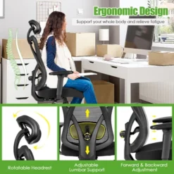 Costway Ergonomic High Back Mesh Office Chair W/ Adjustable Lumbar Support 17 Costway Ergonomic High Back Mesh Office Chair W/ Adjustable Lumbar Support -Chic Furniture Store GUEST 4842edd5 c30c 4716 90fe a6c690a23ba2