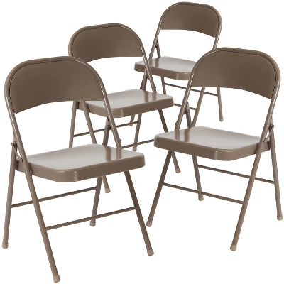 Flash Furniture 4 Pack HERCULES Series Double Braced Metal Folding Chair 11 Flash Furniture 4 Pack HERCULES Series Double Braced Metal Folding Chair - Image 11
