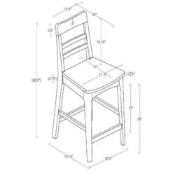 2pk Wood Ladder Back Counter Stool - Hearth & Hand™ With Magnolia -Chic Furniture Store GUEST 501b822c a2fd 461d aa13 130aba448f95