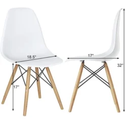 COSTWAY Set Of 4 Mid Century Modern Style Dining Side Chair Wood Leg 14 COSTWAY Set Of 4 Mid Century Modern Style Dining Side Chair Wood Leg -Chic Furniture Store GUEST 502ff41b 3ed5 40a8 8172 de3c29c107f0