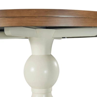 Barrett Round Standard Height Dining Table Natural/White - Picket House Furnishings 6 Barrett Round Standard Height Dining Table Natural/White - Picket House Furnishings - Image 6