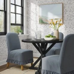 Rounded Back Slipcovered Dining Chair With Ruffle - Threshold™ -Chic Furniture Store GUEST 5173abca 42ae 48e2 af87 63a6057abc33