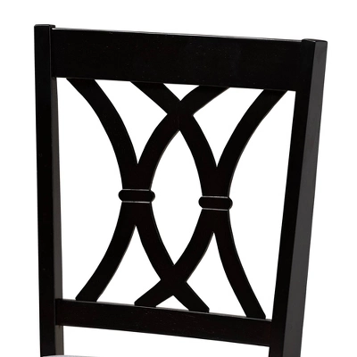 2pc Reneau Upholstered Wood Dining Chair Set - Baxton Studio 3 2pc Reneau Upholstered Wood Dining Chair Set - Baxton Studio - Image 3