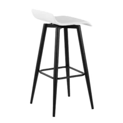 Set Of 2 Ale Faux Leather/Steel Barstools Black/White - LumiSource -Chic Furniture Store GUEST 52b040c8 f2b4 4805 aeea 3ecf388f29f1
