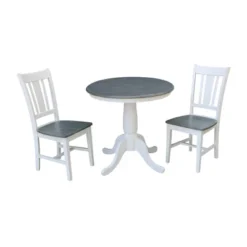 30" San Remo Round Top Pedestal Table With 2 Chairs Dining Sets - International Concepts 18 30" San Remo Round Top Pedestal Table With 2 Chairs Dining Sets - International Concepts -Chic Furniture Store GUEST 5394d226 450a 4764 97df a9d5127195b0