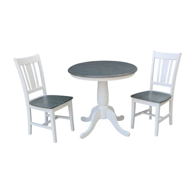 30" San Remo Round Top Pedestal Table With 2 Chairs Dining Sets - International Concepts 9 30" San Remo Round Top Pedestal Table With 2 Chairs Dining Sets - International Concepts - Image 9