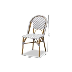 Set Of 2 Celie Indoor And Outdoor Stackable Bistro Dining Chairs - Baxton Studio -Chic Furniture Store GUEST 54577f67 e250 4a4e bcab 6095d1248804