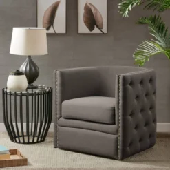 Milton Swivel Chair Gray -Chic Furniture Store GUEST 55054d58 431b 4a20 af2e 7d9029b0e206