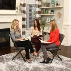 4pk Padded Commercial Grade Folding Chair Gray - Lifetime -Chic Furniture Store GUEST 5517e08e dd90 4ecd 89ac c197b3934df6