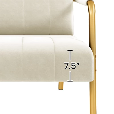 Yaheetech Modern Upholstered Sofa Couch With 2 Pillows For Bedroom, Home Office, Studio 6 Yaheetech Modern Upholstered Sofa Couch With 2 Pillows For Bedroom, Home Office, Studio - Image 6