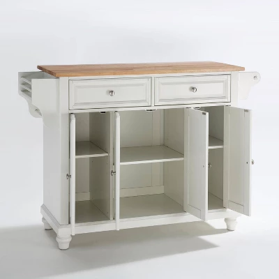 Cambridge Natural Wood Top Kitchen Island White - Crosley 8 Cambridge Natural Wood Top Kitchen Island White - Crosley - Image 8