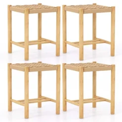 Costway Dining Stool Set Of 2/4 18'' Backless With Rubber Wood Frame Woven Paper Seat Kitchen 17 Costway Dining Stool Set Of 2/4 18'' Backless With Rubber Wood Frame Woven Paper Seat Kitchen -Chic Furniture Store GUEST 58613c44 d091 4210 8326 80c9259f4dfe