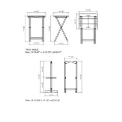 Acacia Tray Table Set Gray - Linon -Chic Furniture Store GUEST 594f2992 ae09 406f 986e 2d7150da37de