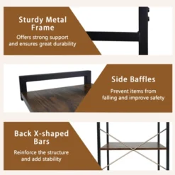 Tangkula Kitchen Bakers Rack W/ Power Outlet 4 Tiers Coffee Bar Table W/ 2 AC Outlets -Chic Furniture Store GUEST 59643e53 3c25 4932 a659 1a83173b1782