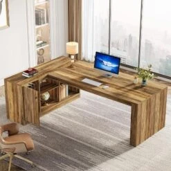 Tribesigns 72.8" L-Shaped Desk, Large Executive Desk With 47.24" Cabinet For Home Office 12 Tribesigns 72.8" L-Shaped Desk, Large Executive Desk With 47.24" Cabinet For Home Office -Chic Furniture Store GUEST 5afdbf4a 88c7 4bc0 908c 427486f673ec