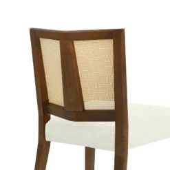 Christopher Knight Home Hassan Rubberwood Upholstered Dining Chairs With Cane Webbing(Set Of 2) -Chic Furniture Store GUEST 5b7842b7 a462 49fc ad2e b47574ff3739