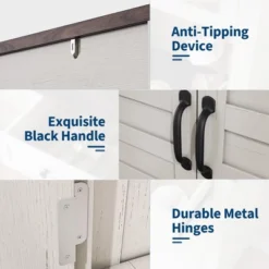 Set Of 2 Tall Storage Cabinet, Freestanding Kitchen Pantry Organizer With Drawer & Adjustable Shelves, Bathroom Cabinet For Dining Room -Chic Furniture Store GUEST 5c1e636b 8007 4847 93d4 901de1cb3f0e