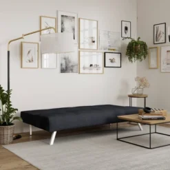 Sorenson Convertible Futon Sofa Bed Charcoal - Serta -Chic Furniture Store GUEST 5c20df7f 282d 4758 aa7b 3b3136b0bd67