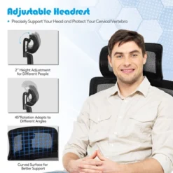 Costway Ergonomic Office Chair High-Back Mesh Chair W/Adjustable Lumbar Support -Chic Furniture Store GUEST 5cff5ede 2fbd 417a 9f4d 46837718445d