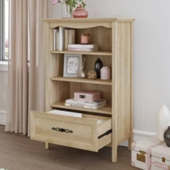 51.41" 2 Open Shelves Adaline Café Vertical Bookcase With Storage Orchard Oak - Sauder -Chic Furniture Store GUEST 5e37be97 4e0a 4a7c 9460 973a9e5b9be3