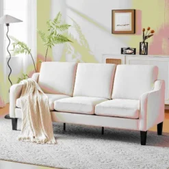 Erommy 3 Seat Sofa With 4 Wood Legs, Modern Sofa Couch For Living Room, Bedroom, Apartment, Office -Chic Furniture Store GUEST 5e731038 097b 45e2 b7dd 146595dc7f50