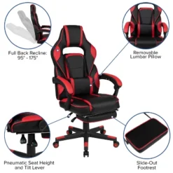 Flash Furniture Gaming Desk With Cup Holder/Headphone Hook & Reclining Back/Arms Gaming Chair With Footrest -Chic Furniture Store GUEST 60890070 f226 4a1b b172 c09c9a0d15f9