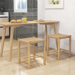 Costway Dining Stool Set Of 2/4 18'' Backless With Rubber Wood Frame Woven Paper Seat Kitchen 11 Costway Dining Stool Set Of 2/4 18'' Backless With Rubber Wood Frame Woven Paper Seat Kitchen -Chic Furniture Store GUEST 60bc2fe4 702d 406d 9b3d 971a4d4548ca