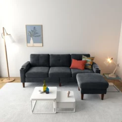 NicBex 3-Seater Linen Sofa Couch With Removable Storage Ottoman & Cup Holders,Upholstered Sleeper Sofa For Living Room,Bedroom -Chic Furniture Store GUEST 611f92f6 d2d2 40bb 95f6 8101c8a9fa8a